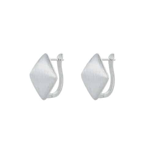 S925 Sterling Silver Brushed Earrings Women's Fashion All-matching Ear Clip