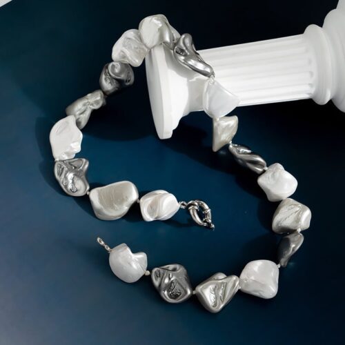 Fashionable Irregular Baroque Pearl Necklace Colorfast High-end Versatile Sensitive