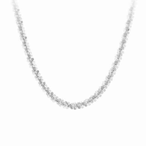 Silver Cauliflower Sparkling Necklace
