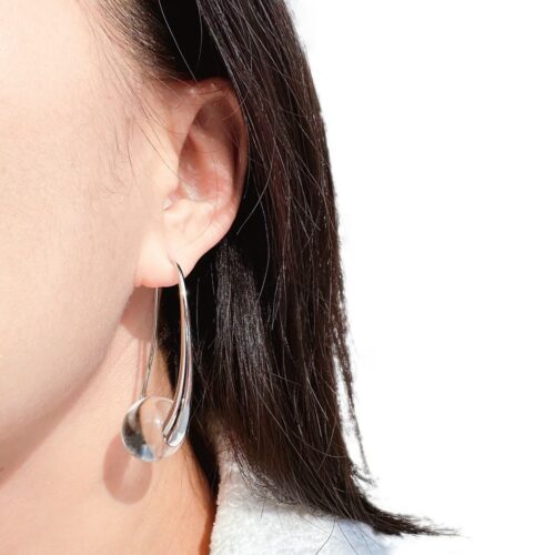 High-grade Ice-permeable Glaze Ball Earrings