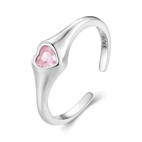 Women's Fashion Love Heart-shaped Ring Adjustable
