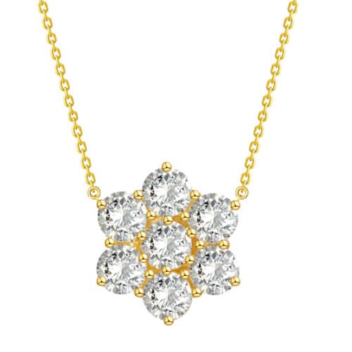 Sterling Silver Necklace Female Snowflake Light Luxury Minority Design