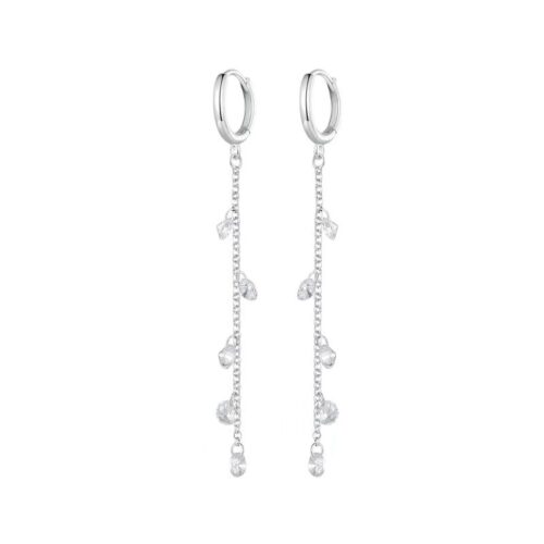 S925 Sterling Silver Long Smart Tassel Ear Clip