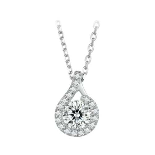 Light Luxury Sterling Silver 1 Karat Moissanite Necklace