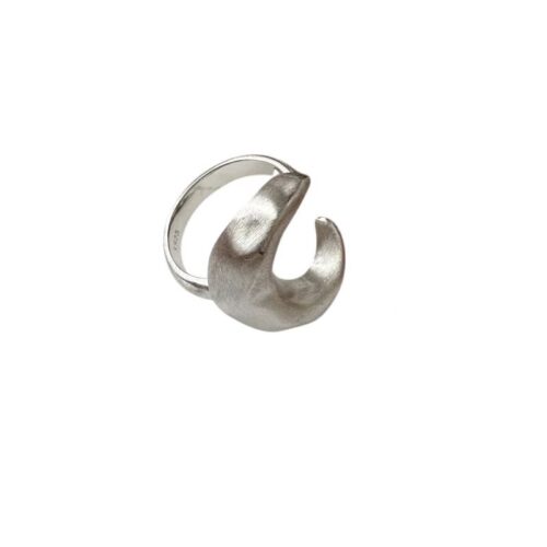 S925 Sterling Silver Design Matte Texture Ring