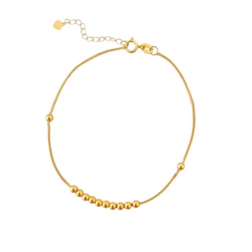 18K Gold Perfect Chopin Necklace K Gold Lucky Beads Pendant