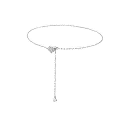 S925 Silver Love Pendant Drawable Adjustable Bracelet Female Zircon