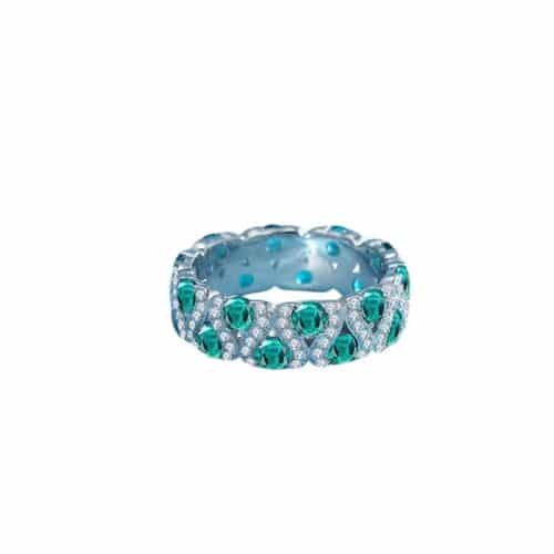 Color High Carbon Rhinestone Ring Women