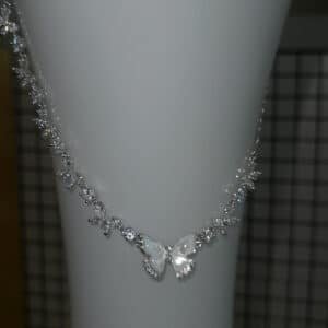 Diamond White Shell Butterfly Necklace Clavicle Chain