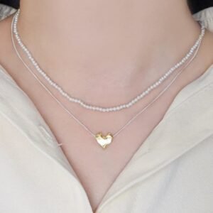 Fold Texture Lava Love Sterling Silver Clavicle Chain