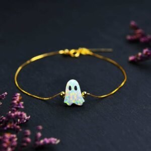 Halloween Ghost 925 Sterling Silver Pendant Necklace