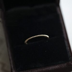 925 Sterling Silver Plated 14K Gold Style Very Simple Basic Style Stacked Ring