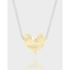 Fold Texture Lava Love Sterling Silver Clavicle Chain