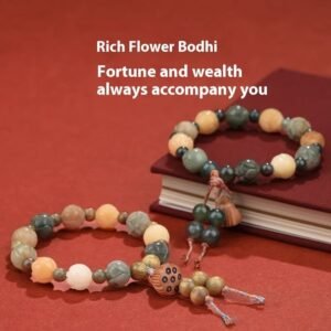 Water Plants Agate God Of Wealth Lotus Bodhi Bracelet