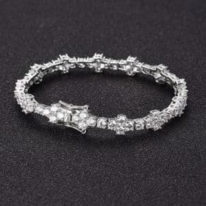 Simple And Light Luxury Temperament 3mm Moissanite Cross Bracelet Women's Sterling Silver