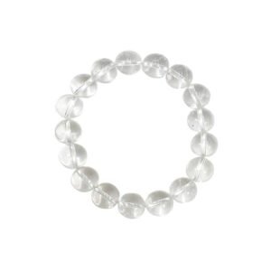 Natural White Cotton Scattered Beads Stone Transparent Crystal Bracelet