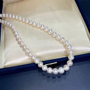 Freshwater Pearl Necklace Extremely Strong Light Nearly Perfect Circle