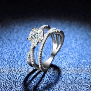 S925 Sterling Silver Moissanite Ring Women