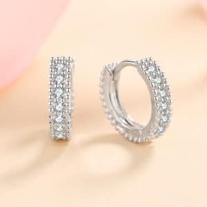 S925 Silver Earrings Female Inlaid D Color Moissanite Ear Ring