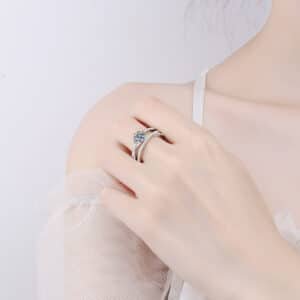 S925 Sterling Silver Moissanite Ring Women