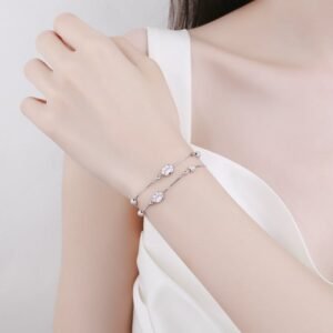 925 Sterling Silver Cat's Paw Bracelet For Women
