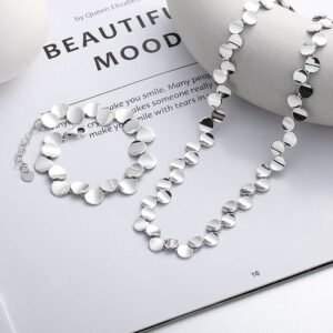 S925 Sterling Silver Vintage Distressed Creative Necklace Bracelet