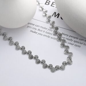 S925 Sterling Silver Vintage Distressed Creative Necklace Bracelet