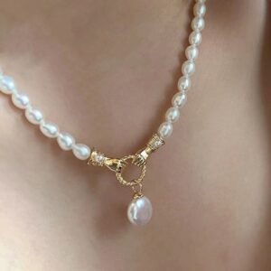 4-5mm Freshwater Beige Pearl Necklace