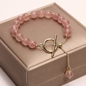 Strawberry Crystal Bracelet With Generous OT Buckle Beads