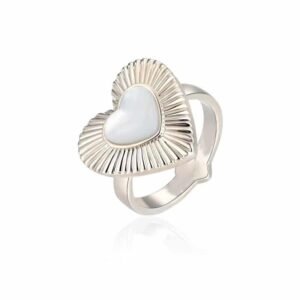 Special Interest Light Luxury Vintage Heart-shaped Fritillary Open Ring
