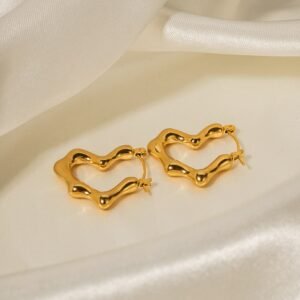 INS French Style Same Style Elegant Titanium Steel Earrings 18K Gold Plated