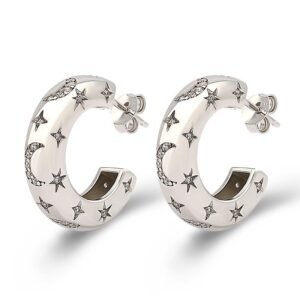 Entry Lux Personality Sterling Silver Broken Zirconium Special-interest Design Ear Studs Earrings