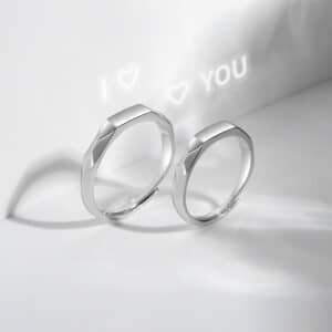 925 Sterling Silver Non Fading Couple Ring