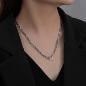 Necklace For Women Ins Hip Hop 925 Sterling Silver European And American Entry Lux Niche Personality