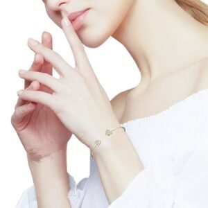 Women's Simple Love Mosang Diamond Bracelet